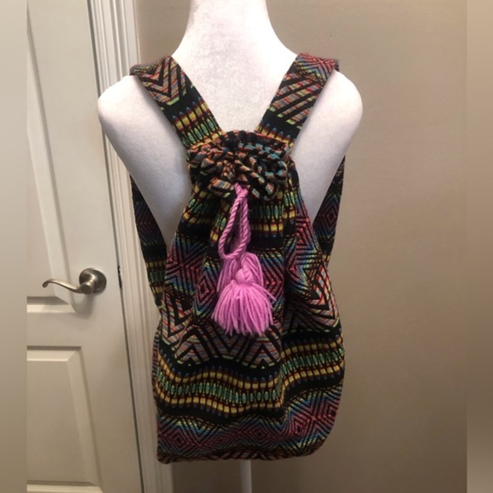Vintage Rainbow colored Backpack Sack Bag 1992-2002